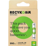 GP 超霸 GPRHC103E044 GP綠再AA充電池950mAh (4粒裝)